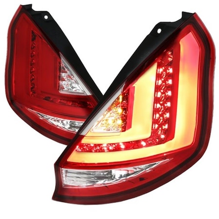 Overtime LED Tail Lights for 11 to 12 Ford Fiesta- Red OV3206942